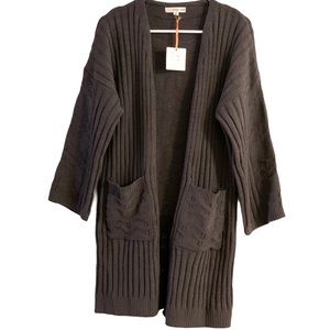 Front Loose Chunky Knit Sweater Cardigan